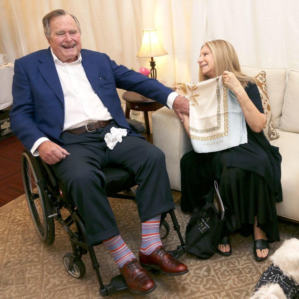George H.W. Bush and Barbra Streisand in 2016