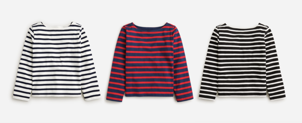 This shirt has three-quarter-length sleeves and a wide neck — aka it's super flattering. (J.Crew)