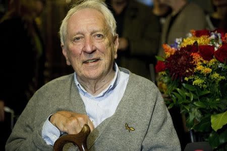 Nobel literature laureate 2011 Tomas Transtromer smiles during a news conference in his home in central Stockholm, October 6, 2011. REUTERS/Fredrik Sandberg/Scanpix Sweden