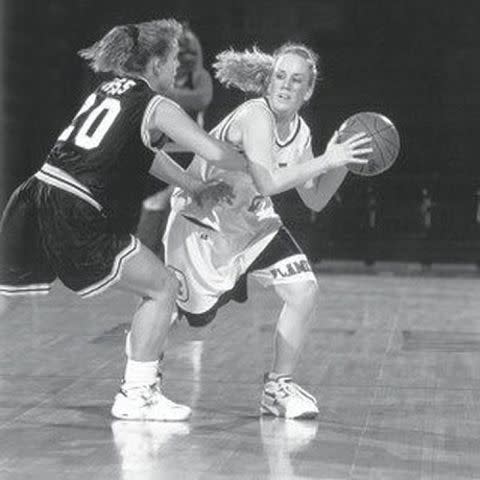 <p>Joanne "Jojo" McCarthy Instagram</p> Joanne "Jojo" McCarthy playing basketball.