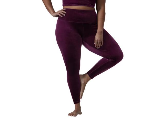 ATHLETA Size PETITE MEDIUM Maroon Print Leggings ACTIVE PANT