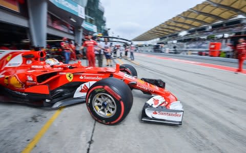 An air-intake issue rules Sebastian Vettel out of qualifying - Credit: BARCROFT MEDIA