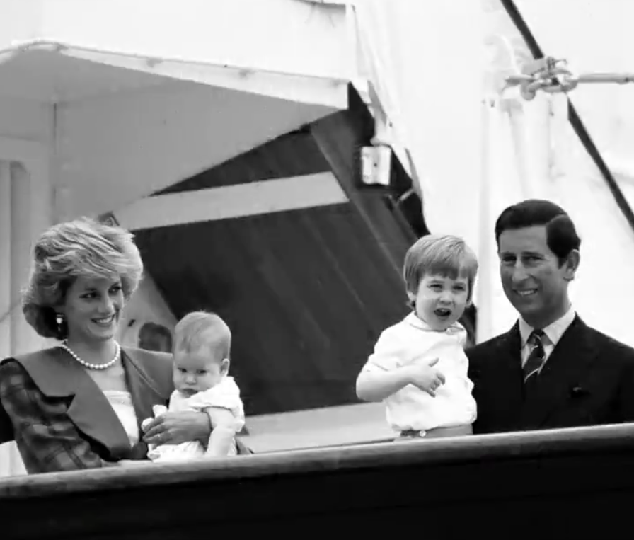 This photo of Diana with Charles and their sons appears in the 70th birthday video. Source: Twitter/Clarence House