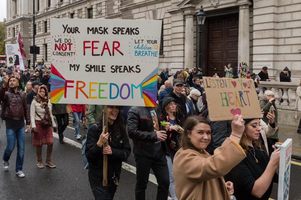 Protest Against Coronavirus Restrictions In London