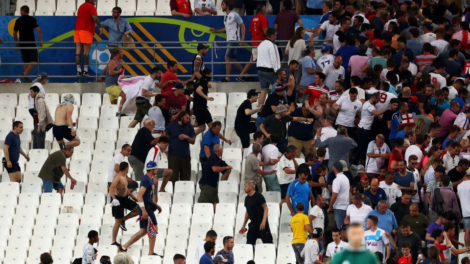 England and Russia fans clash at Euro 2016. - Lars Baron/Getty Images