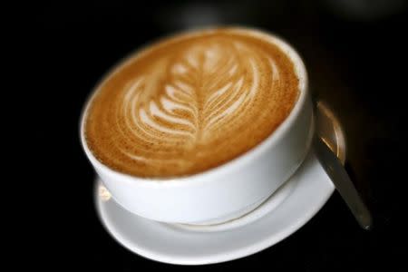 A cup of coffee served at a coffee shop in Caracas, Venezuela, February 26, 2015. REUTERS/Jorge Silva/File Photo