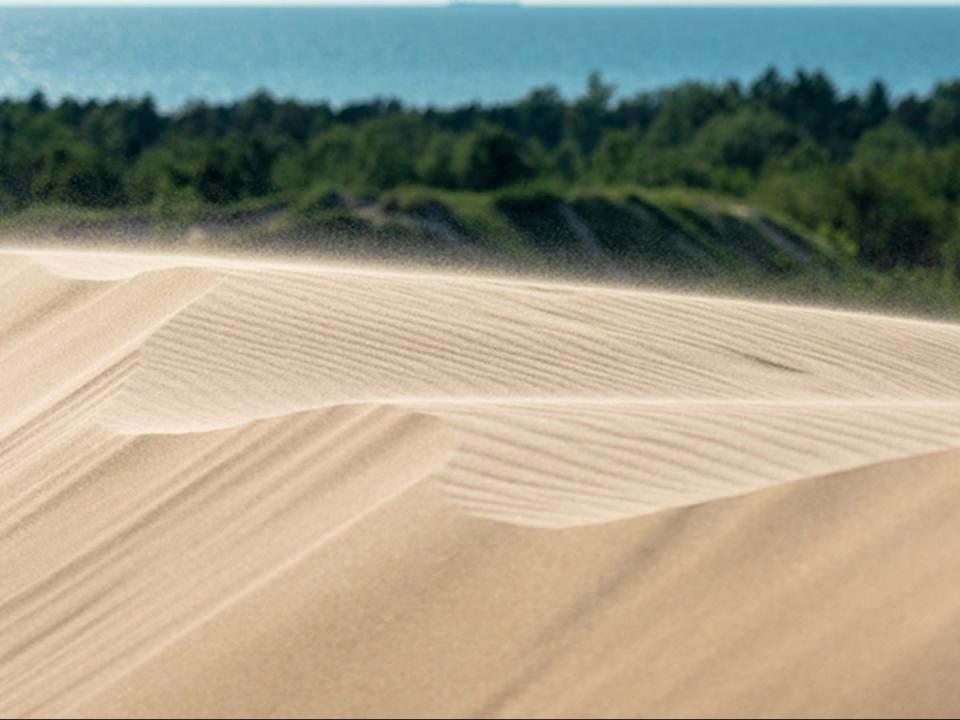 The sand dunes at Silver Lake State Park in Mears, Michigan. A 12-year-old boy had to be rescued after a hole he and his brother dug collapsed on him in June 2024, burying him for 14 minutes (Michigan Department of Natural Resources)