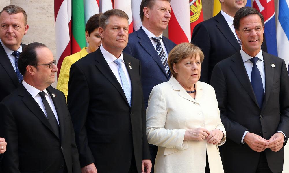 Hollande, Iohannis, Merkel, Rutte