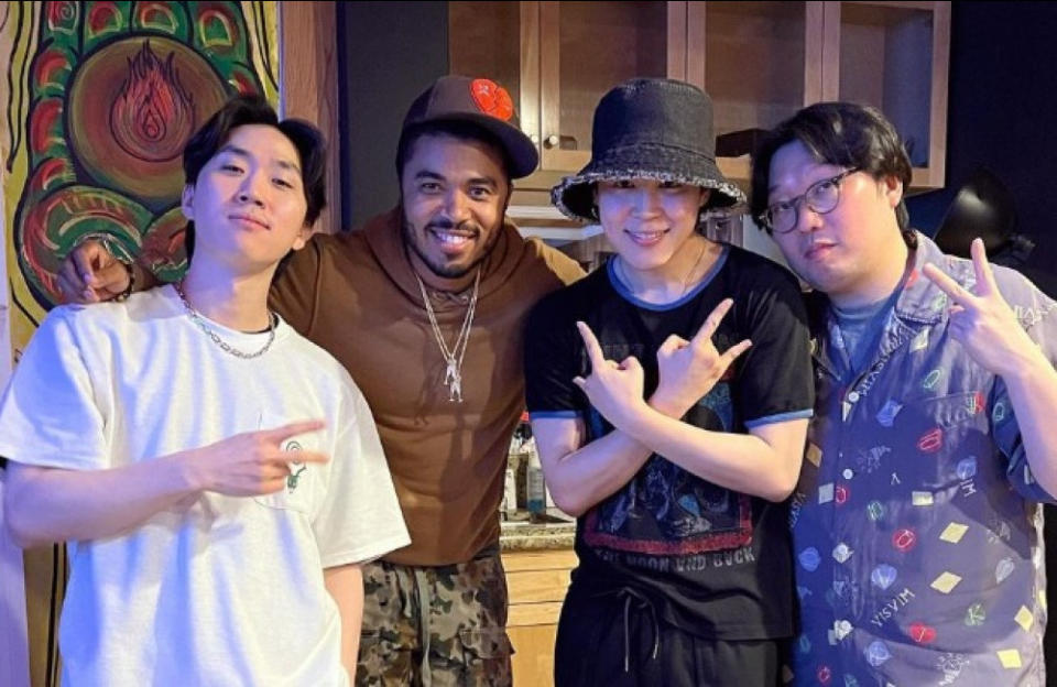 Jimin hits the studio with hitmaking producers and songwriters credit:Bang Showbiz