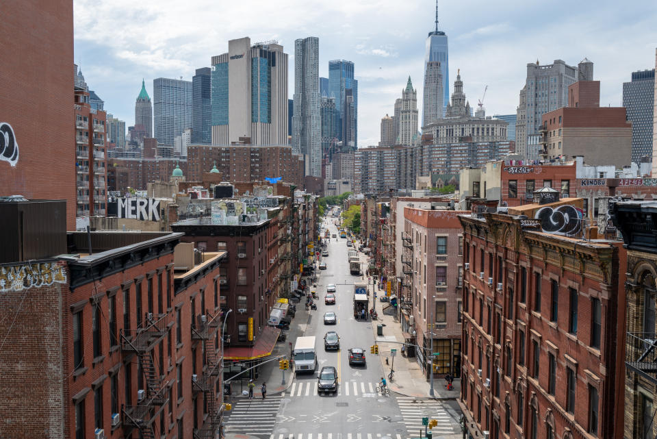 Residential apartment buildings in New York City