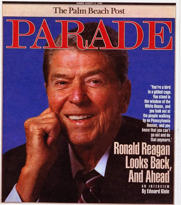 <p>In an interview with Edward Klein, former president Ronald Reagan looks back at his time in the White House on the cover of the Aug. 12, 1990 issue.</p>