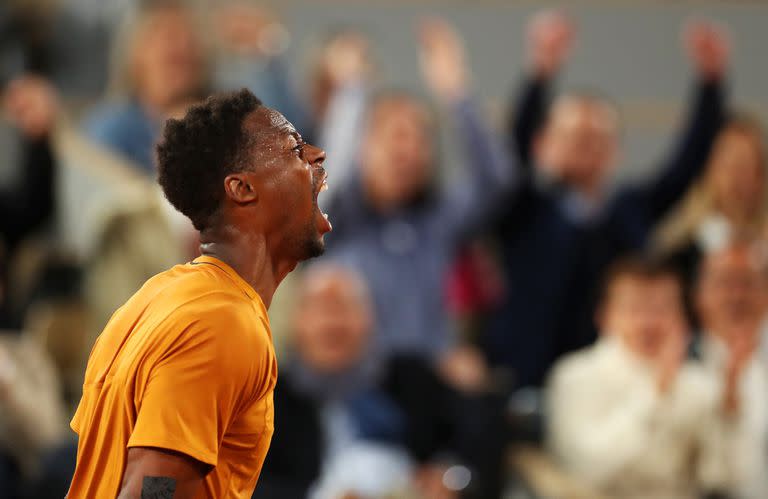 El desahogo de Gaël Monfils, que eliminó a Sebastián Báez en Roland Garros