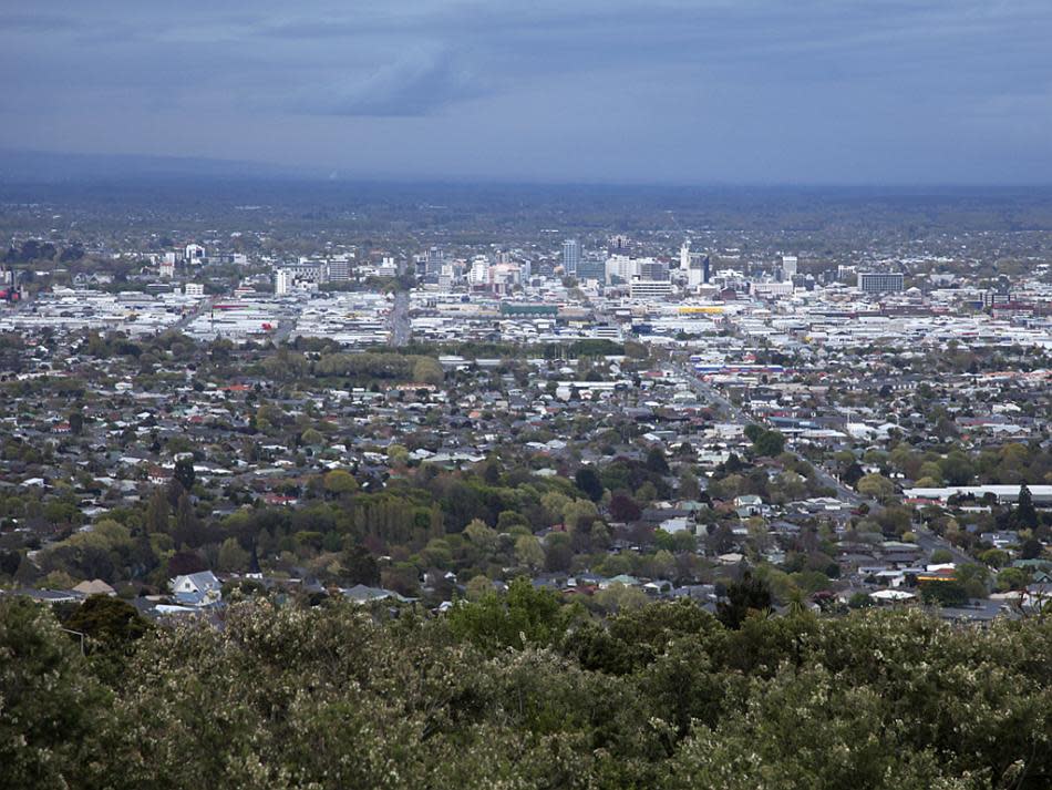 Aerial view of Christchurch