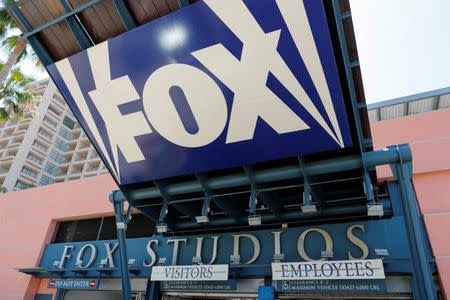 An entrance to Fox Studios is shown in Los Angeles, California, June 13, 2018. REUTERS/Mike Blake