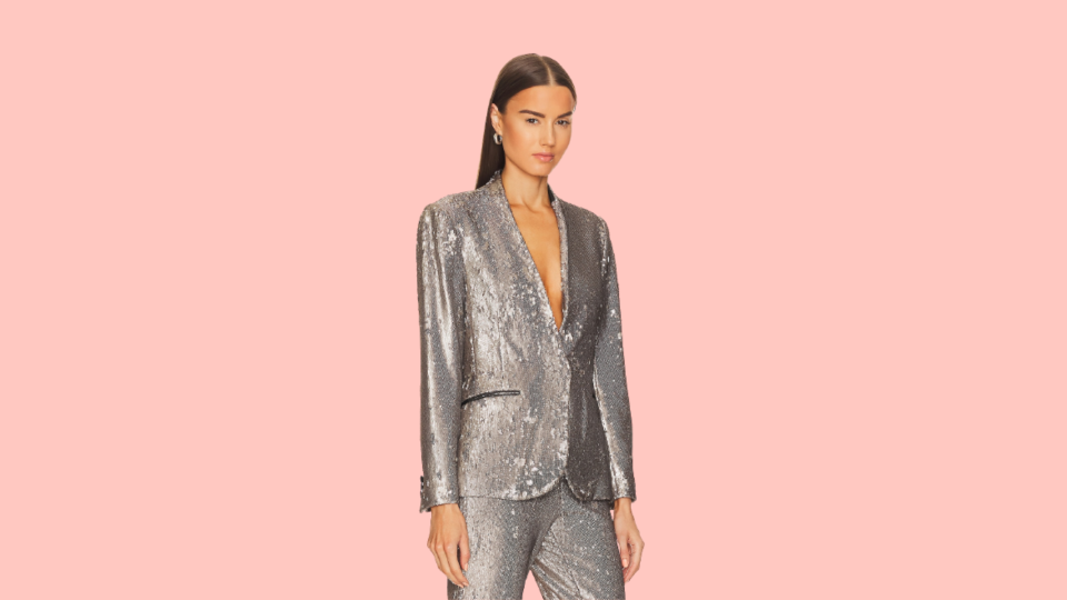 A fully sequined suit looks right at home at the Grammys, and anywhere else you want to make a splash.