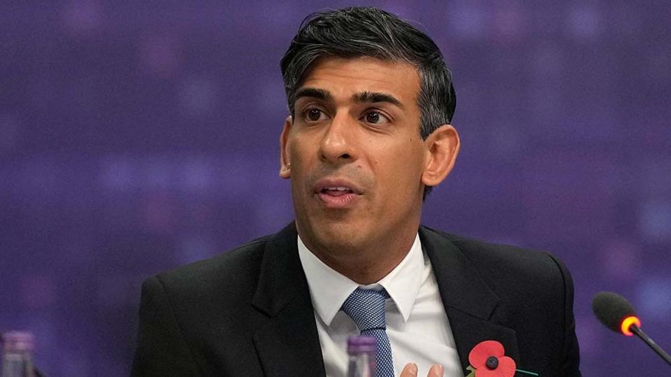 The latest economic forecast figures will make glum reading for Rishi Sunak who vowed the get the economy growing (Alastair Grant/PA Wire)