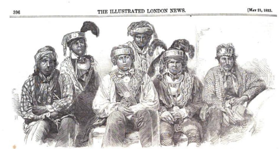 Abraham, third from right, with Seminole delegation in New York.