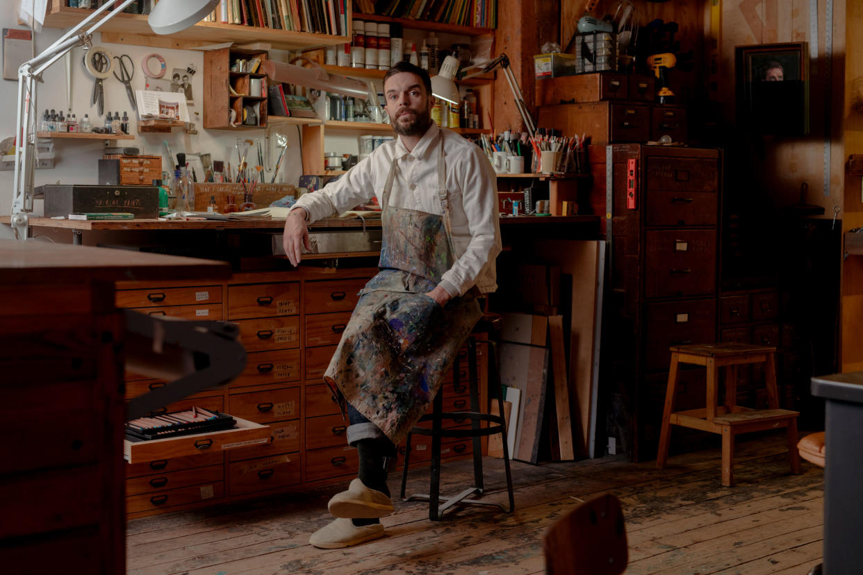 Oliver Jeffers at his studio