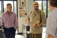 Desmond Harrington as Joey Quinn and David Zayas as Angel Batista in the "Dexter" Season 8 episode, "Scar Tissue."