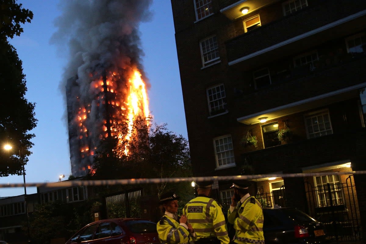 Survivors were left wandering the estate for hours before being allocated emergency accommodation (AFP via Getty)