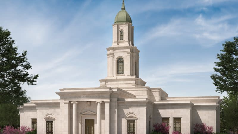 An artist’s rendering of the Austin Texas Temple that was released by the First Presidency of the Church of Jesus Christ on Wednesday. 