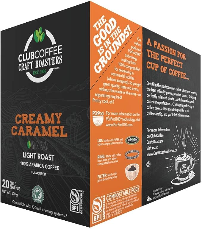 Club Coffee Craft Roasters Creamy Caramel. Image via Amazon.