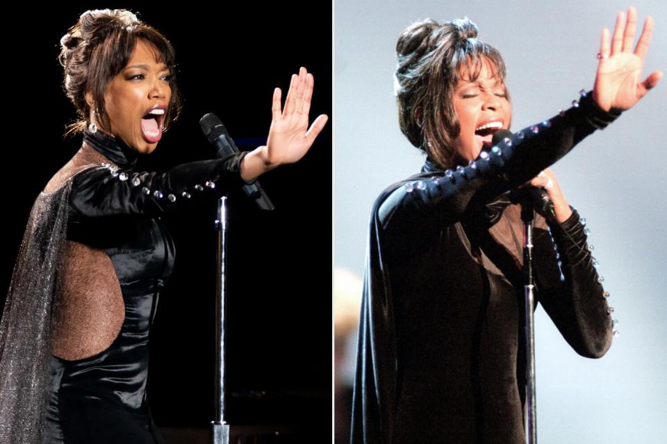 Naomi Ackie in TRISTAR pictures I WANNA DANCE WITH SOMEBODY; Mandatory Credit: Photo by Mark J Terrill/AP/Shutterstock (10953013a) Whitney Houston performs during the 21st American Music Awards at the Shrine Auditorium in Los Angeles on . Houston, who died in 2012, is nominated for a 2020 Billboard Music Award for top dance/electronic song for "Higher Love," her platinum collaboration with Norwegian DJ-producer Kygo. She originally released a cover of Steve Winwood's "Higher Love" as a Japan-only bonus track on her 1990 album "I'm Your Baby Tonight," but Kygo's dance remix of the song became an international hit after it was released last year Music-Billboard Awards, Los Angeles, United States - 07 Feb 1994