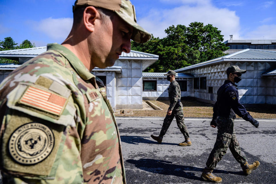 North Korea fired a mid-range ballistic missile on October 4, which flew over Japan, Seoul and Tokyo said, a significant escalation as Pyongyang ramps up its record-breaking weapons-testing blitz. (Anthony Wallace / AFP via Getty Images file)