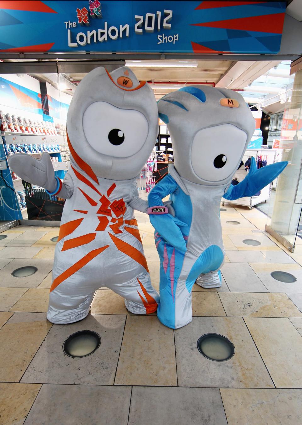 Wenlock and Mandeville are the official mascots for the 2012 Summer Olympics and Paralympics being held in London. Wenlock and Mandeville are animations depicting two drops of steel from a steelworks in Bolton. They are named after the Shropshire town of Much Wenlock, which held a forerunner of the current Olympic Games, and Stoke Mandeville Hospital, a facility in Buckinghamshire that initially organised the Stoke Mandeville Games, the precursor of the Paralympic Games.