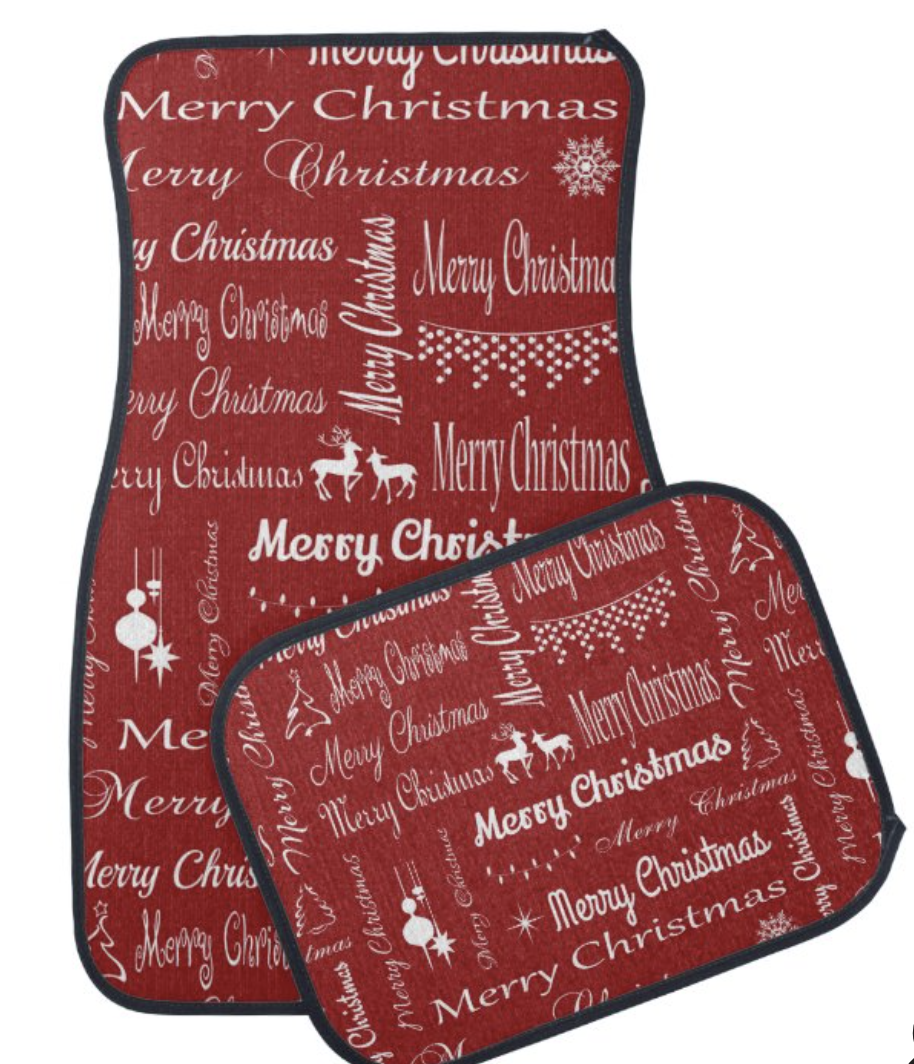 Merry Christmas Car Floor Mat