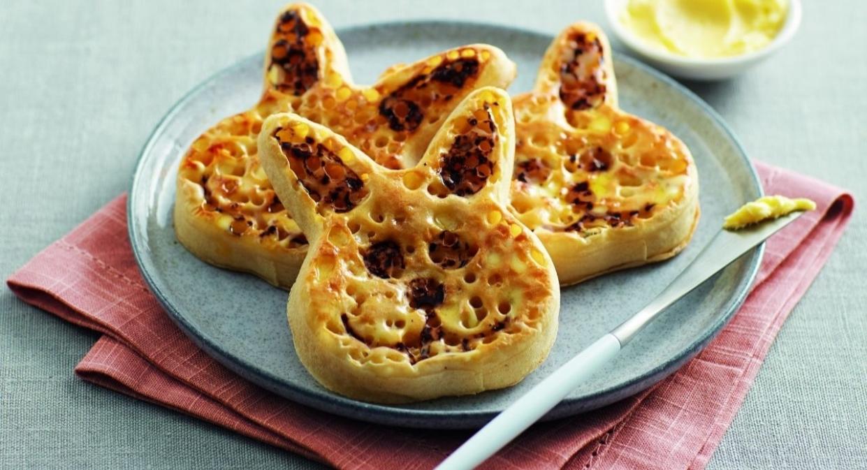 Aldi have launched bunny-shaped crumpets for Easter [Image: Aldi]