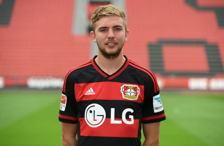 Bayer Leverkusen's Christoph Kramer poses for a photo during a team's presentation event in Leverkusen, western Germany, on July 13, 2015