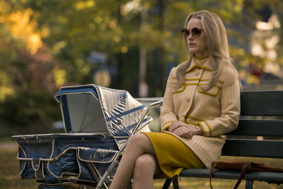 Rachel Brosnahan appears in a scene from the film "I'm Your Woman." (Wilson Webb/Amazon Studios via AP)