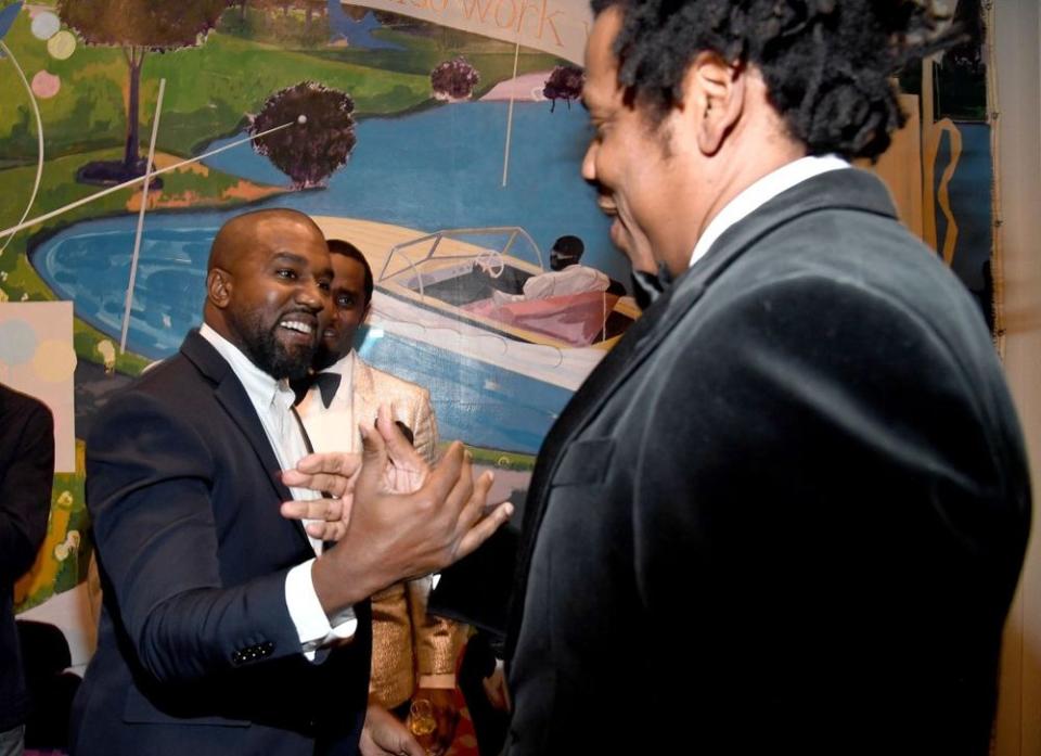 Kanye West and JAY-Z | Kevin Mazur/Getty Images