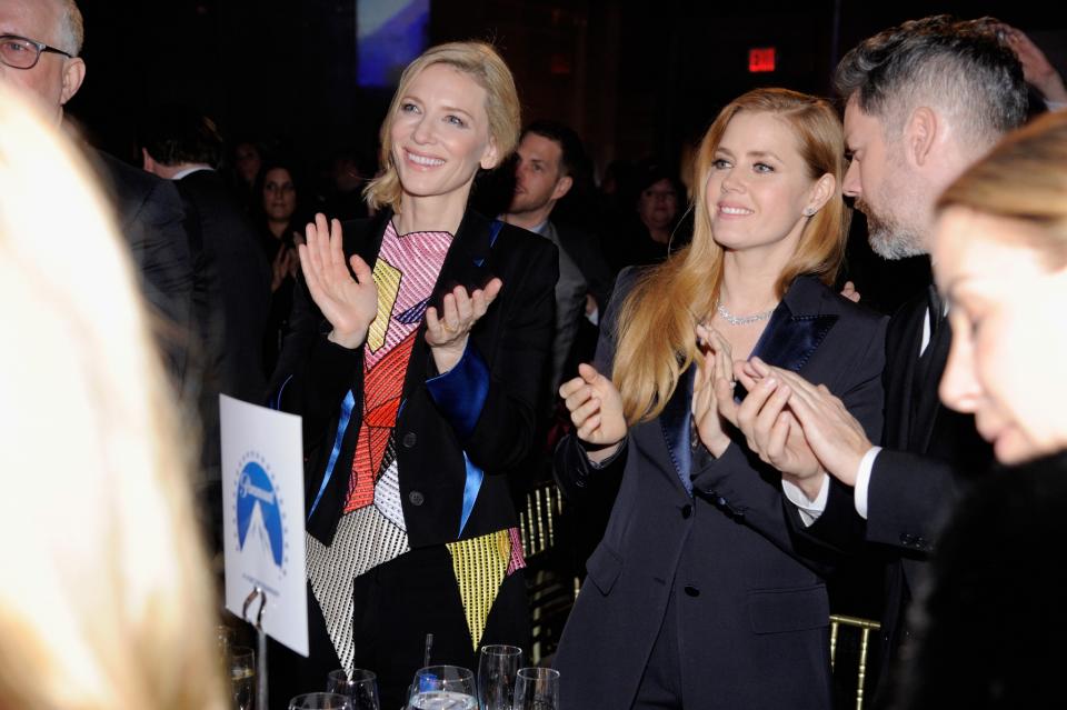 <p>Cate Blanchett (left) and Amy Adams attend IFP’s 26th Annual Gotham Independent Film Awards. (Photo by Matthew Eisman/Getty Image) </p>