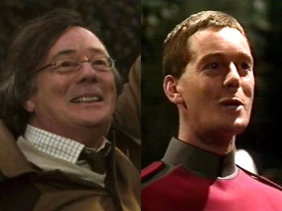 Left: Jeff Rawle in "Harry Potter and the Goblet of Fire." Right: Rawle on "Doctor Who."
