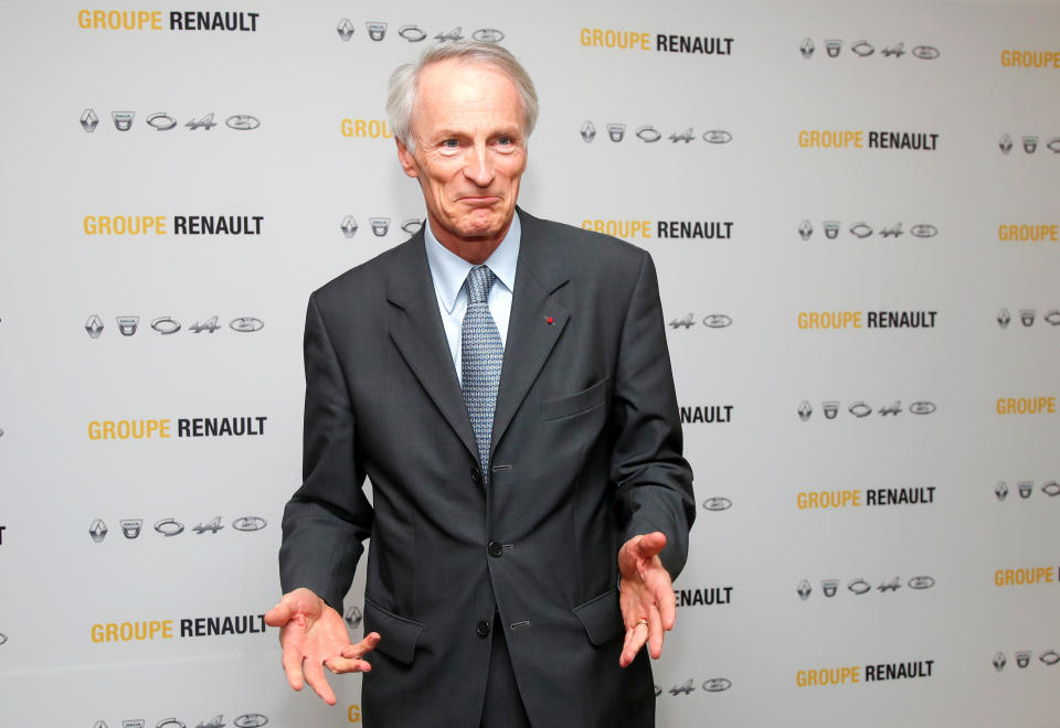 Chairman of Renault SA Jean-Dominique Senard attends a news conference at French carmaker Renault headquarters in Boulogne-Billancourt, near Paris, France, October 11, 2019. REUTERS/Charles Platiau