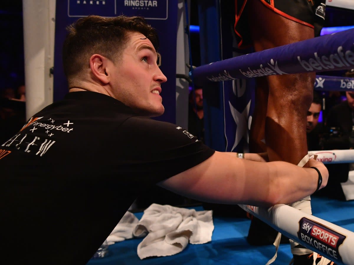 Shane McGuigan at ringside in 2017, during his spell coaching David Haye (Getty Images)