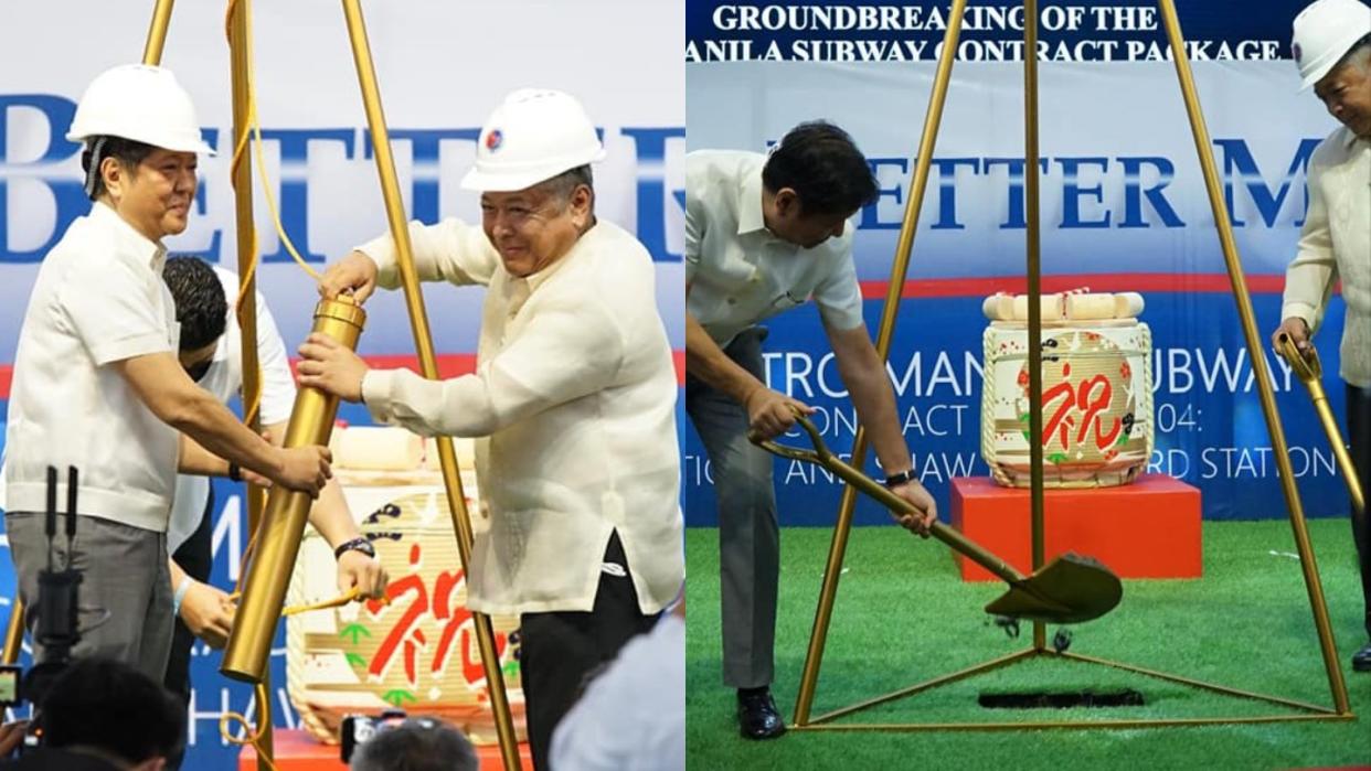 President Ferdinand “Bongbong” Marcos Jr. and Transportation Secretary Jaime Bautista led the groundbreaking ceremony for the Metro Manila Subway stations on October 3, 2022. (Photos: Department of Transportation - Philippines/Facebook)