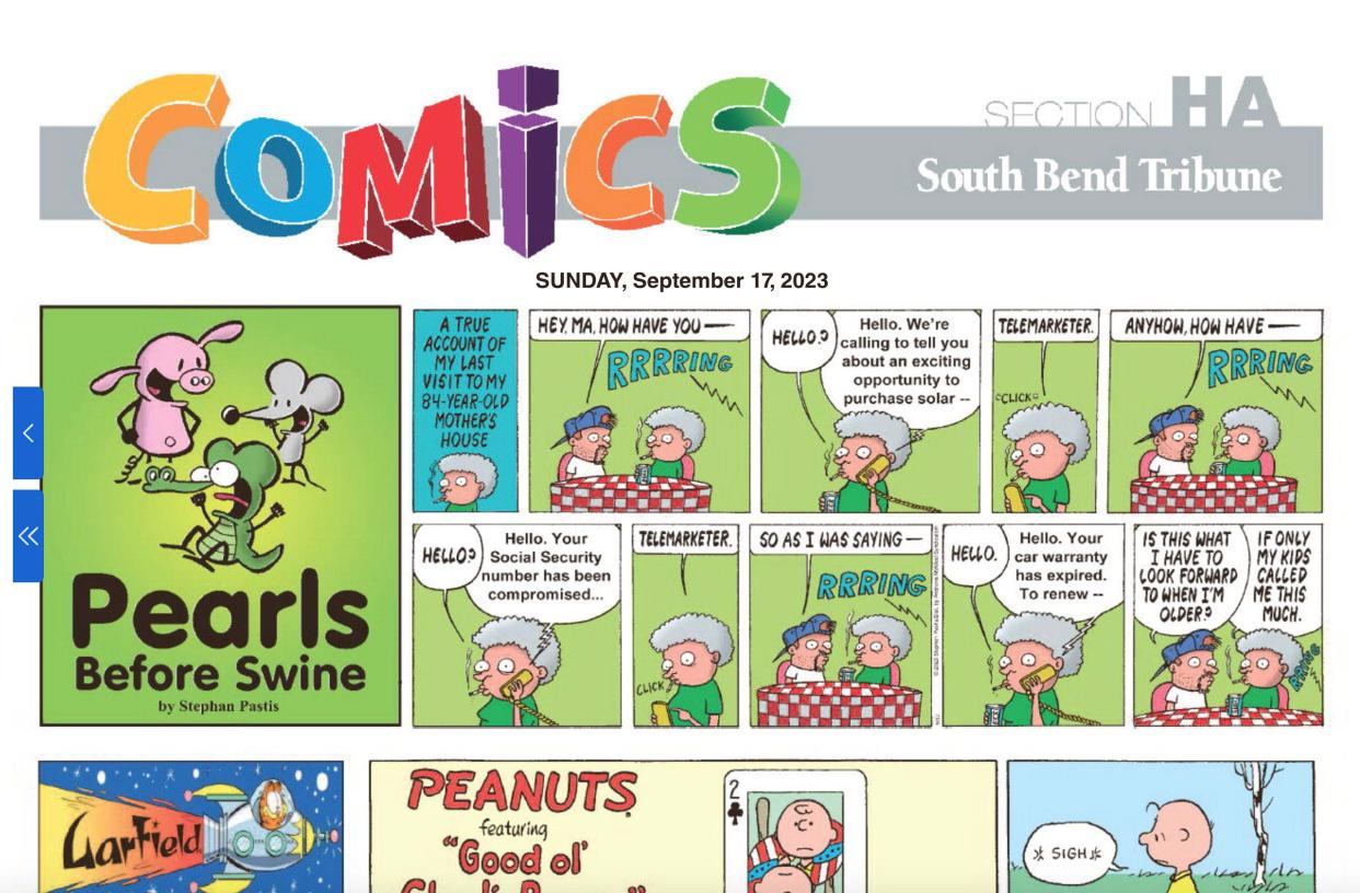 The Tribune's comics page will be refreshed beginning Oct. 2 with an updated package of comics currently running in The Tribune and new to the newspaper, including some that are returning.