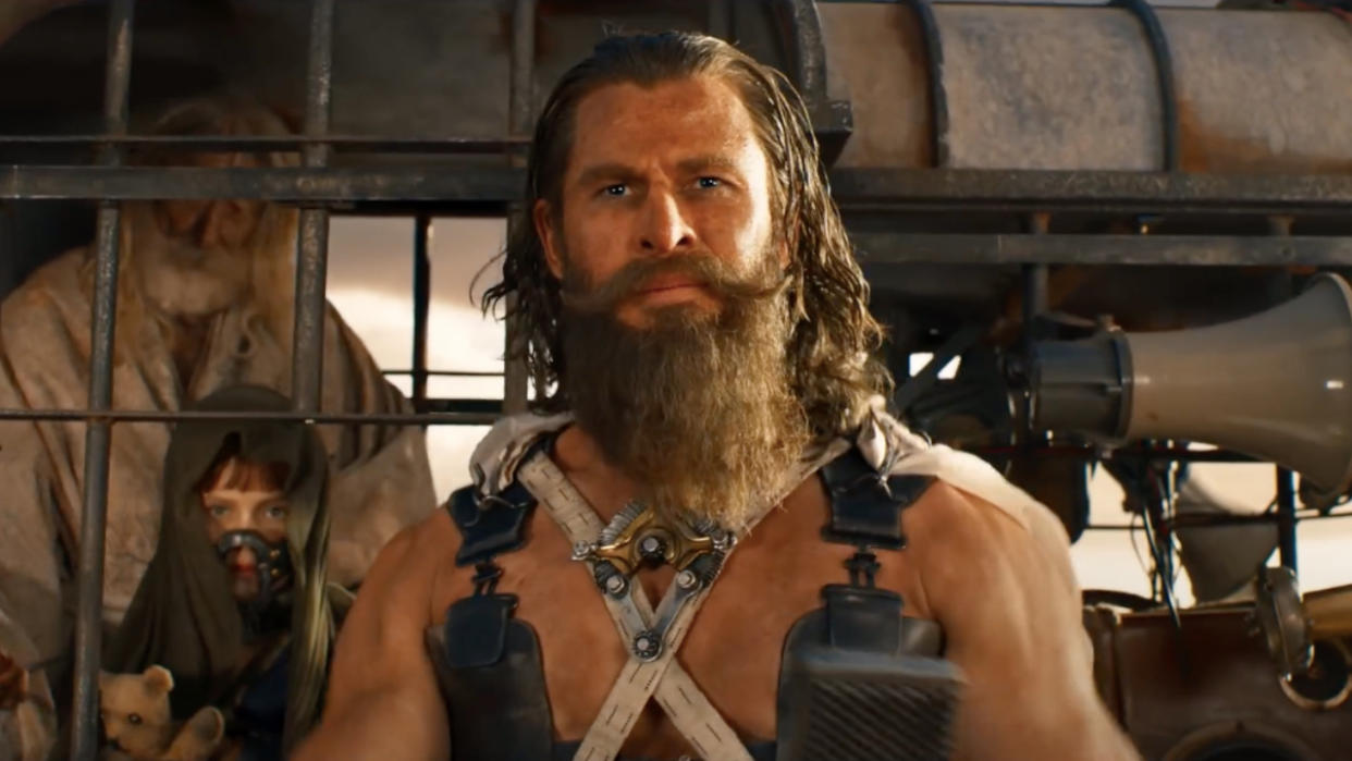  Chris Hemsworth wearing a prothetic nose for Furiosa. 