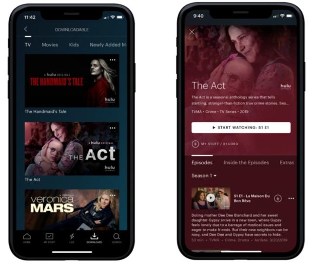 Download shows or movies to watch offline