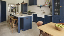 <p> &quot;Of all the blues, rich deep blue remains the most popular shade for kitchen cabinets,&quot; reports Richard Davonport, managing director of&#xA0;Davonport. &quot;Introducing crisp white, via worktops, tiles, and accessories, adds a further layer of classical decor style, creating a crisp and clean finish and an exciting contrast of color between the cabinets and surrounding surfaces.&quot; </p> <p> From Willow delftware to maritime stripes, blue and white is a winning combination that never fails to look sophisticated. While pale blues paired with white will provide a breezy coastal vibe &#x2013; think sunny skies with fluffy white clouds &#x2013;&#xA0;the classiest way to work this popular combo is with dark, regal blues.&#xA0; </p> <p> Navy blue, Royal Blue, Blue-black; dialing blue cabinets dark and then adding in a splash of white is a refined color approach that works especially well in period properties and on classical cabinetry. This look has the timeless sophistication of black and white monochrome schemes but is a little softer and more liveable.&#xA0;&#xA0; </p>
