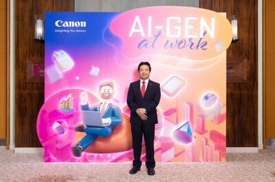 1. Mr. Kazuhiro Ozawa, the President and CEO of Canon Hong Kong greeted business leaders with Canon Hong Kong's cutting-edge business solutions and encouraged guests to unveil the boundless potential of AI.