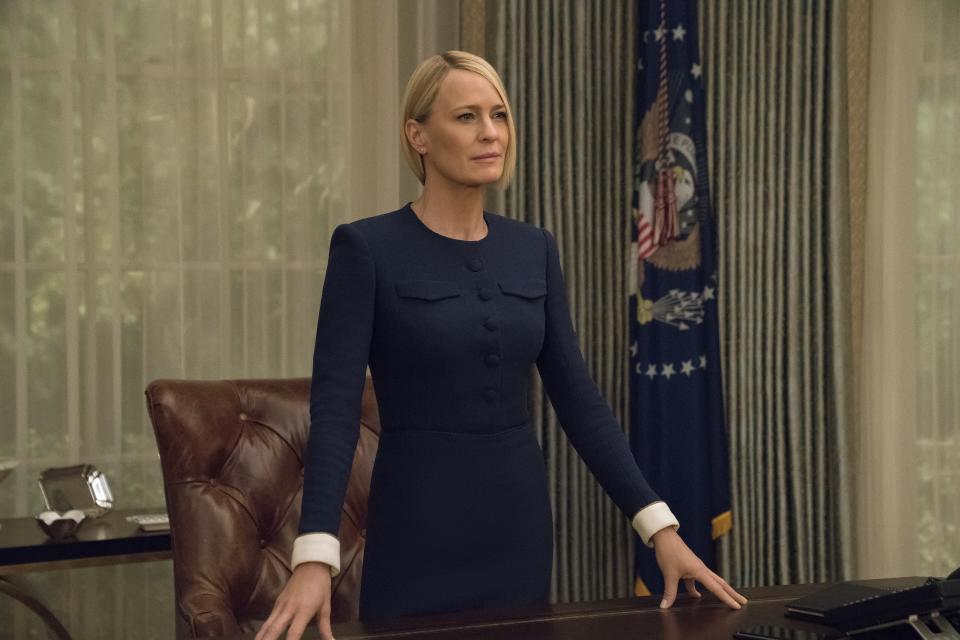 On this season of 'House of Cards', Claire Underwood is helping women advance politically...by keeping them on the tightest of leashes.