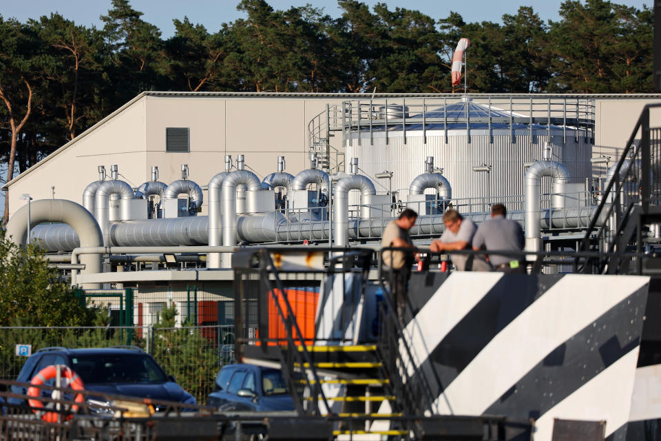 A view of pipe systems and shut-off devices at the gas receiving station of the Nord Stream 1 Baltic Sea pipeline in Lubmin, Mecklenburg-Western Pomerania, Germany, July 30, 2022. / Credit: Bodo Marks/dpa/Getty