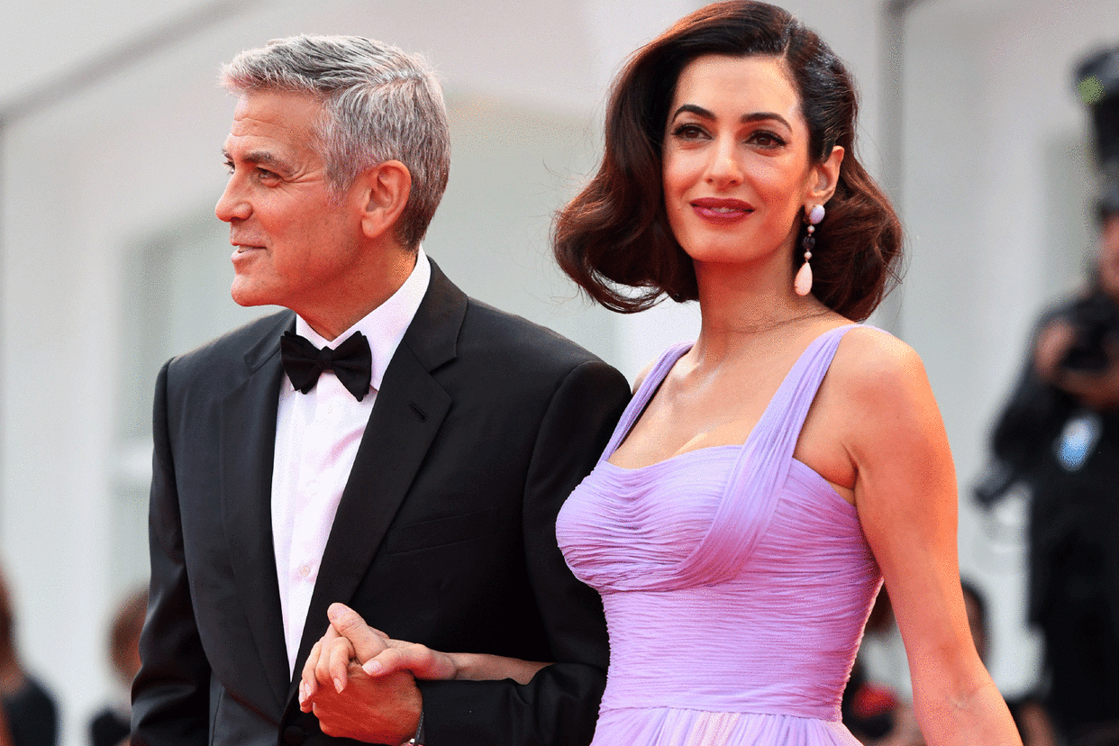 Clooneys: The couple made the donation in the name of their children