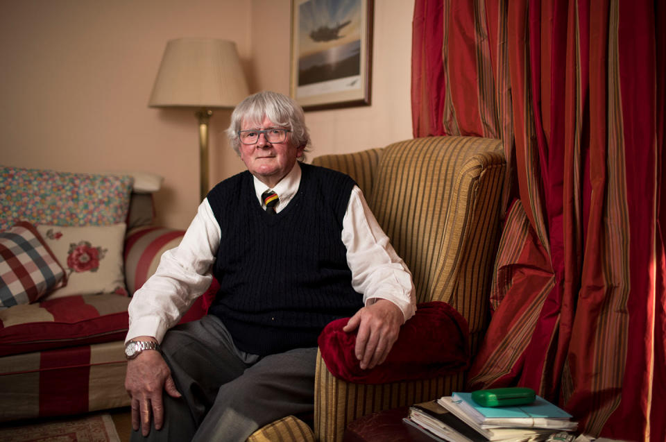 Mick Griffin photographed at his home in Byfleet