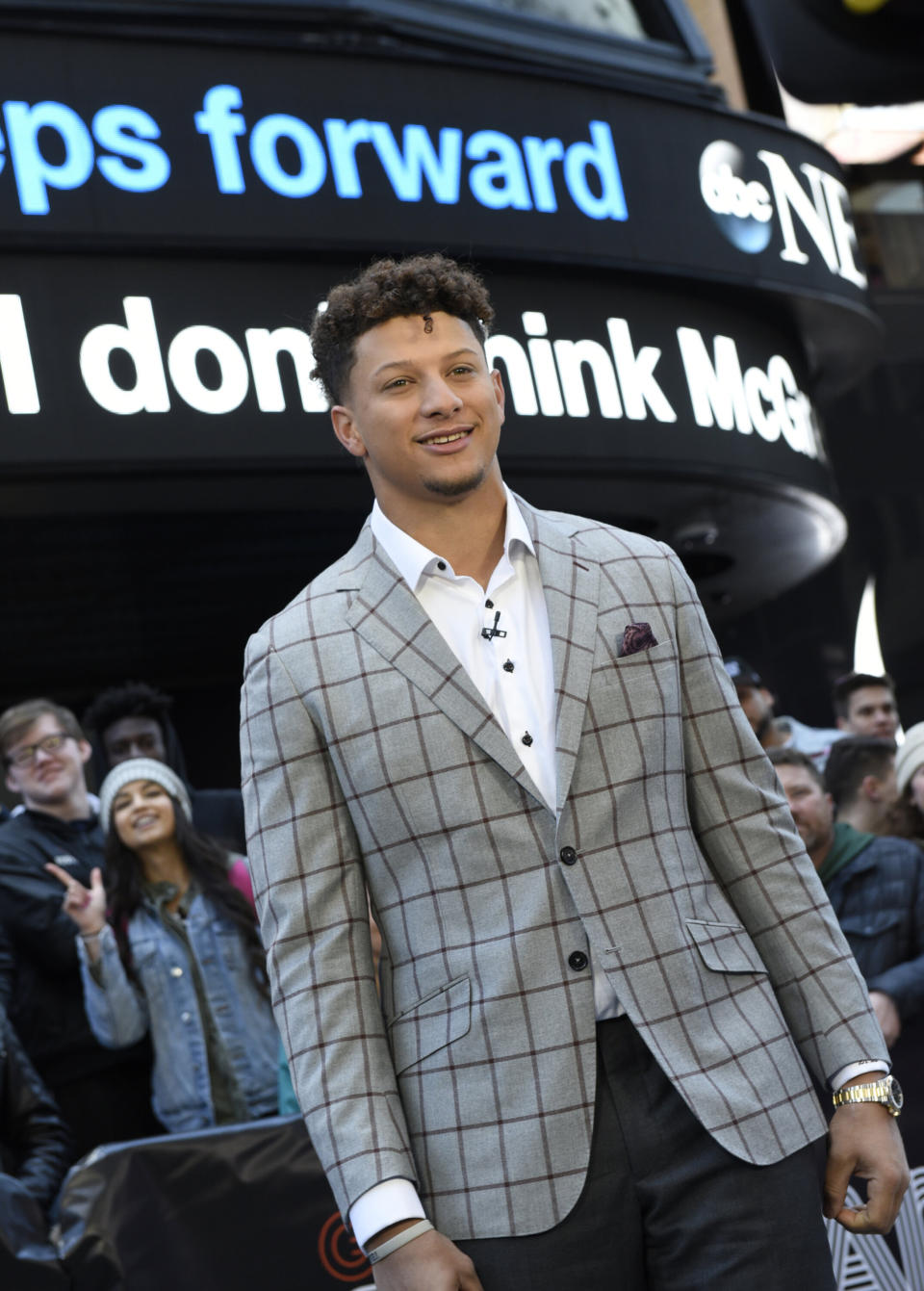 Mahomes in New York City on April 2, 2019.