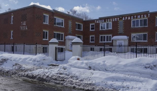 The City of Ottawa pays to house families in these apartments in Vanier when family shelters are overflowing. Many stay months, if not years. (Jean Delisle/CBC - image credit)